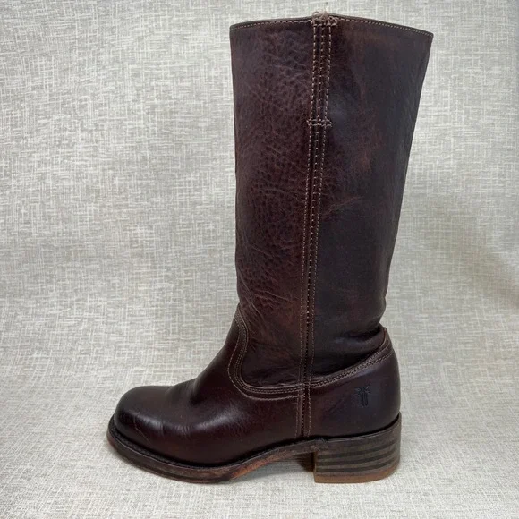 VTG 80s Frye Campus 14L Brown Leather Tall Riding Boots Womens Size 9M USA Made - Picture 2 of 14